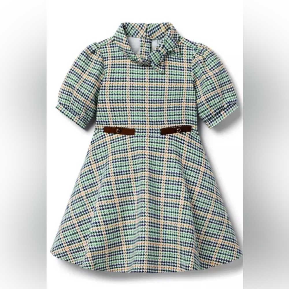 Janie and Jack Houndstooth Ponte Dress
